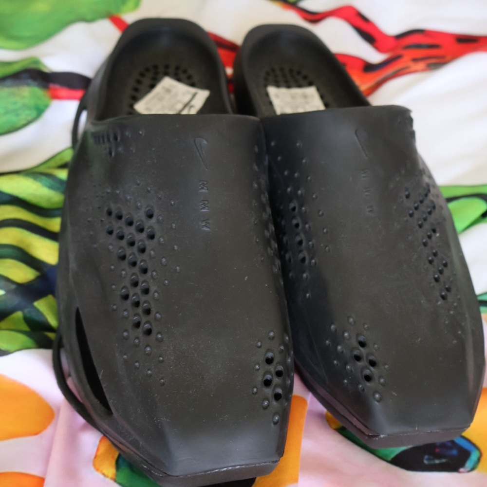 Nike Black Perforated Slip-On Shoes